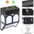 thumbnail image 4 of 4 Pack Outdoor Solar Fence Lights, Solar Led Wall Lights, Waterproof 2 Modes, Warm White and Color Changing for Post, Deck, Step, Stair, Driveway and, 4 of 5