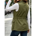 thumbnail image 5 of Women Sleeveless Casual Vest Lightweight Drawstring Jackets with Pockets, 5 of 6