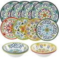 thumbnail image 2 of Service for 4 Melamine Plates and Bowls Set, Unbreakable Dishes Dinnerware Set, Great for RVs, Camping,   and Dishwasher Safe, 2 of 6