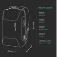 thumbnail image 2 of Mochila Grande Mark Ryden para Negocios con Puerto de Carga USB y Micro USB Antirrobo Impermeable MR9116-07, 2 of 5