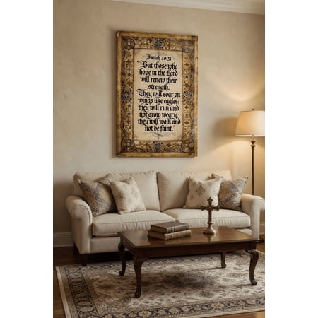 Hope in the Lord Wall Art – Gallery Wrapped Canvas or Fine Art Print Inspirational Scripture Home Décor