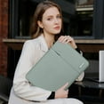 thumbnail image 3 of MOSISO Laptop Case 13.3 inch, 13-13.3 inch Laptop Sleeve Compatible with MacBook Air/Pro 13 / Pro 14, HP Dell ASUS Lenovo Notebook, Polyester Vertical Computer Sleeve Bag with Pocket, 3 of 6