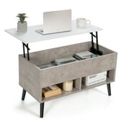 Costway 31.5"  Lift Top CoffeeTable ModernTable W/ Hidden Compartment&Wood Legs For Home