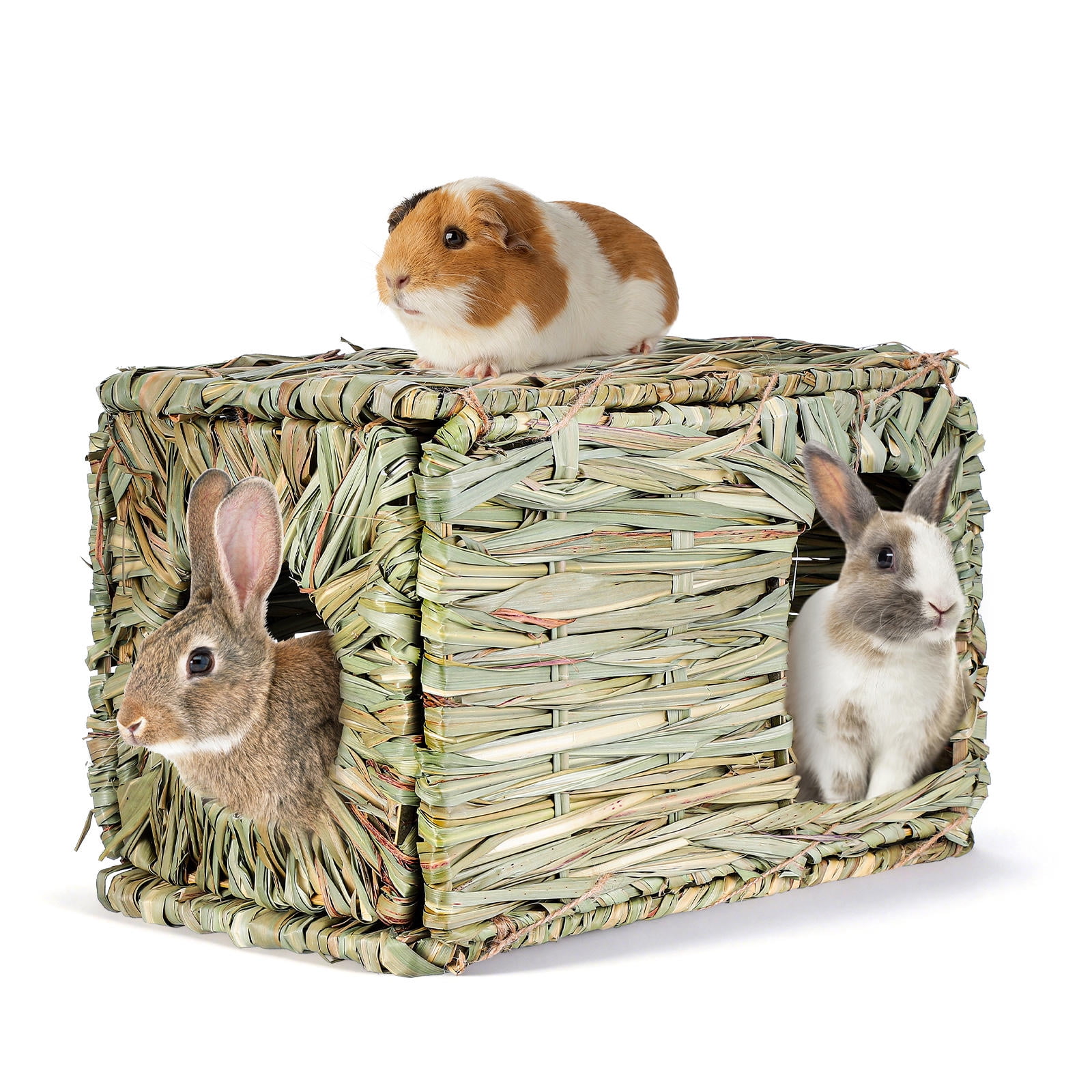 OFFIGAM Handwoven Straw Woven Nest for Rabbits and Cats Rest Hideout