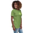 thumbnail image 5 of Floral Women's Relaxed T-Shirt, Women Tshirt Graphic,  Women T Shirts Short Sleeve  (Leaf, S), 5 of 6