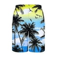 thumbnail image 5 of Xysaqa Men's Big & Tall Bathing Suit Board Shorts Mens Swim Trunks Holiday Hawaiian Beach Shorts Palm Tree Printed Swimsuit Elastic Waist Drawstring 3X 4X 5X Summer Savings, 5 of 5