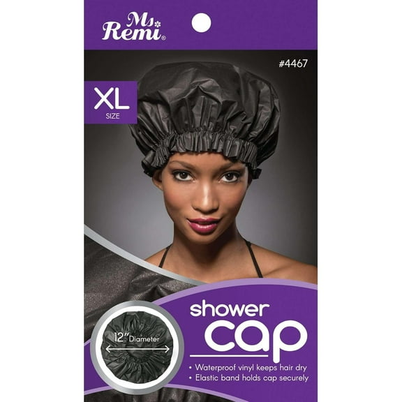 Annie #4467 Ms. Remi Extra-Large Shower Cap Black
