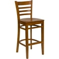 thumbnail image 2 of Emma + Oliver Ladder Back Cherry Wood Barstool, 2 of 7