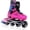 Rosy&Blue, variant on MonSports Inline Skates Adjustable PU Flashing Wheels for Boys Gold Medium - Big Kid (1-4 US)