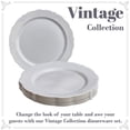 thumbnail image 3 of DISPOSABLE DINNERWARE PLATES | Premium Reusable Plastic Dishes | 20 Salad Plates |Vintage - grey | 9", 3 of 8