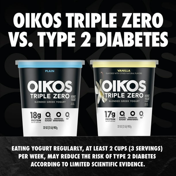 Oikos Triple Zero Vanilla Greek Yogurt Tub for Breakroom - Walmart