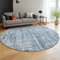 thumbnail image 6 of Addison Rugs Mayfield Premium Machine Washable Transitional Stripes Blue Round Rug, 8' x 8', 6 of 6