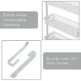 thumbnail image 3 of Smart Design Over the Door Pantry Organizer Rack w/ 6 Baskets -18.5 x 63.2 inch- White, 3 of 10