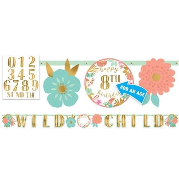 Boho Birthday Girl Jumbo Letter Banner