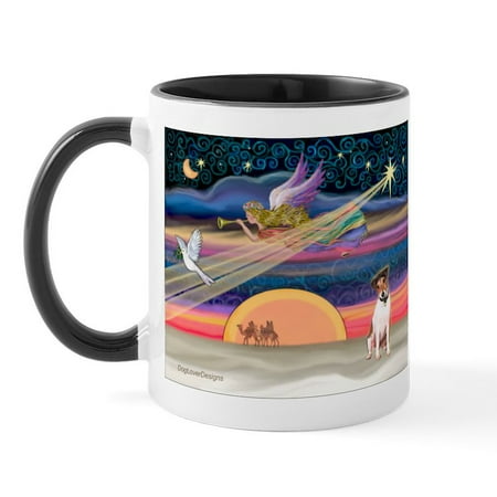 

CafePress - Xmas Star & JRT Mug - 11 oz Ceramic Mug - Novelty Coffee Tea Cup