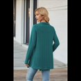 thumbnail image 4 of Cárdigan Informal Elegante de Larga con Abertura Frontal para Mujer, Color Azul Pavo Real, Talla XL, 4 of 6