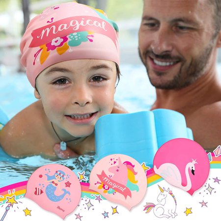 3 Pieces Enfants Bonnets De Bain Bebe Bonnets De Bain Impermeables Enfants Dessin Anime Chapeau De Natation Pour Cheveux Longs Et Courts Enfants Garcons Filles Bambin Walmart Canada
