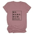 thumbnail image 3 of Camiseta holgada de manga corta con estampado de letras MA Mama Mom Bruh: estampado de letras moderno, cómoda y casual., 3 of 3
