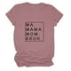 thumbnail image 3 of Camiseta holgada de manga corta con estampado de letras MA Mama Mom Bruh: estampado de letras moderno, cómoda y casual., 3 of 3