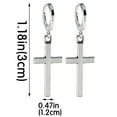 thumbnail image 4 of FNGZ Desktop Ornament Clearance Non-pierced Clip on Dangle Hoop Earrings Set, Stainless Steel No Piercing, 4 of 4