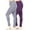 Blue-Plum, variant on Moa Collection Women's Plus Size Solid High Waist Full Length Female Leggings(Pack of 2)