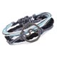 thumbnail image 5 of Sonducket Pulseras de tela bohemia trenzada cómoda de cuerda Decoración bohemia Accesorio de moda para Amigo Amante Negro Negro 10Conjunto, 5 of 6