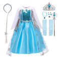 thumbnail image 2 of Vestido de princesa Frozen para niñas, disfraz de reina de la nieve, fiesta de Elsa, tul con lentejuelas Fivean unisex, 2 of 2