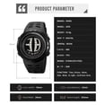 thumbnail image 2 of Fufafayo Digital Waterproof Electronic Watch, Sport Digital Wrist Watch, Multi-function LED Display Watch, Outdoor Military Style Watch, Casual Water Resistant Watch, 2 of 7