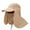 Khaki, variant on Fishing Flap Caps For Men Women,Sun Cap , Removable Ear Neck Cover Sunshade Hat