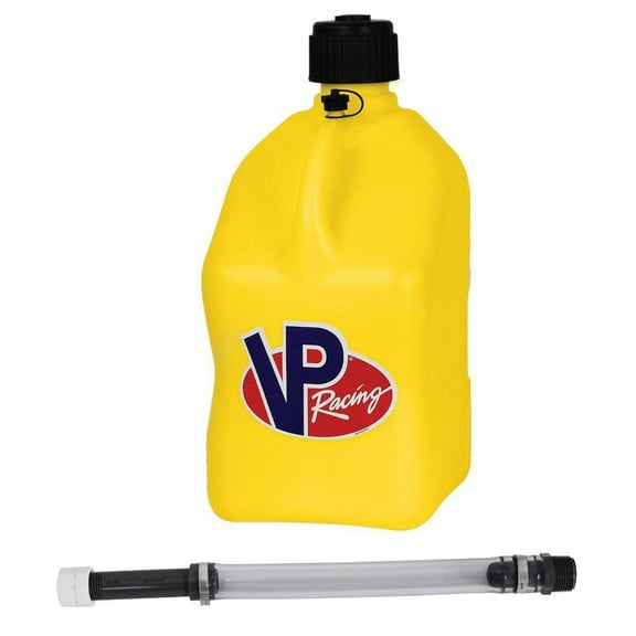 VP Racing 5.5 Gallon Motorsport Utility Jug and 14 Inch Hose, Yellow