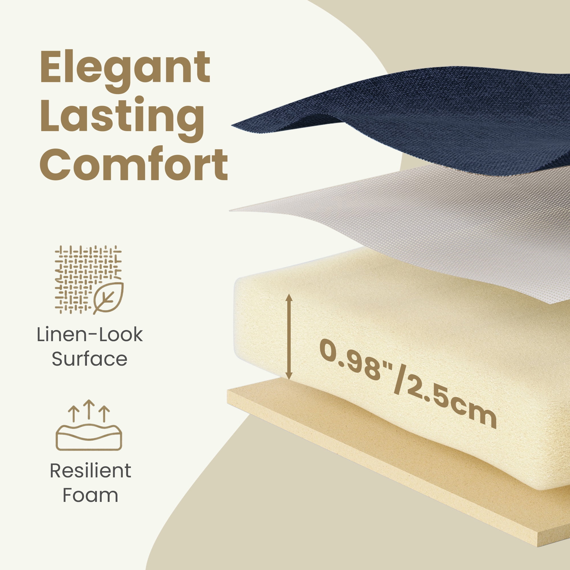 Ledrem Large Foldable Storage Ottoman Bench, 660lb Capacity, Footrest, Midnight Blue