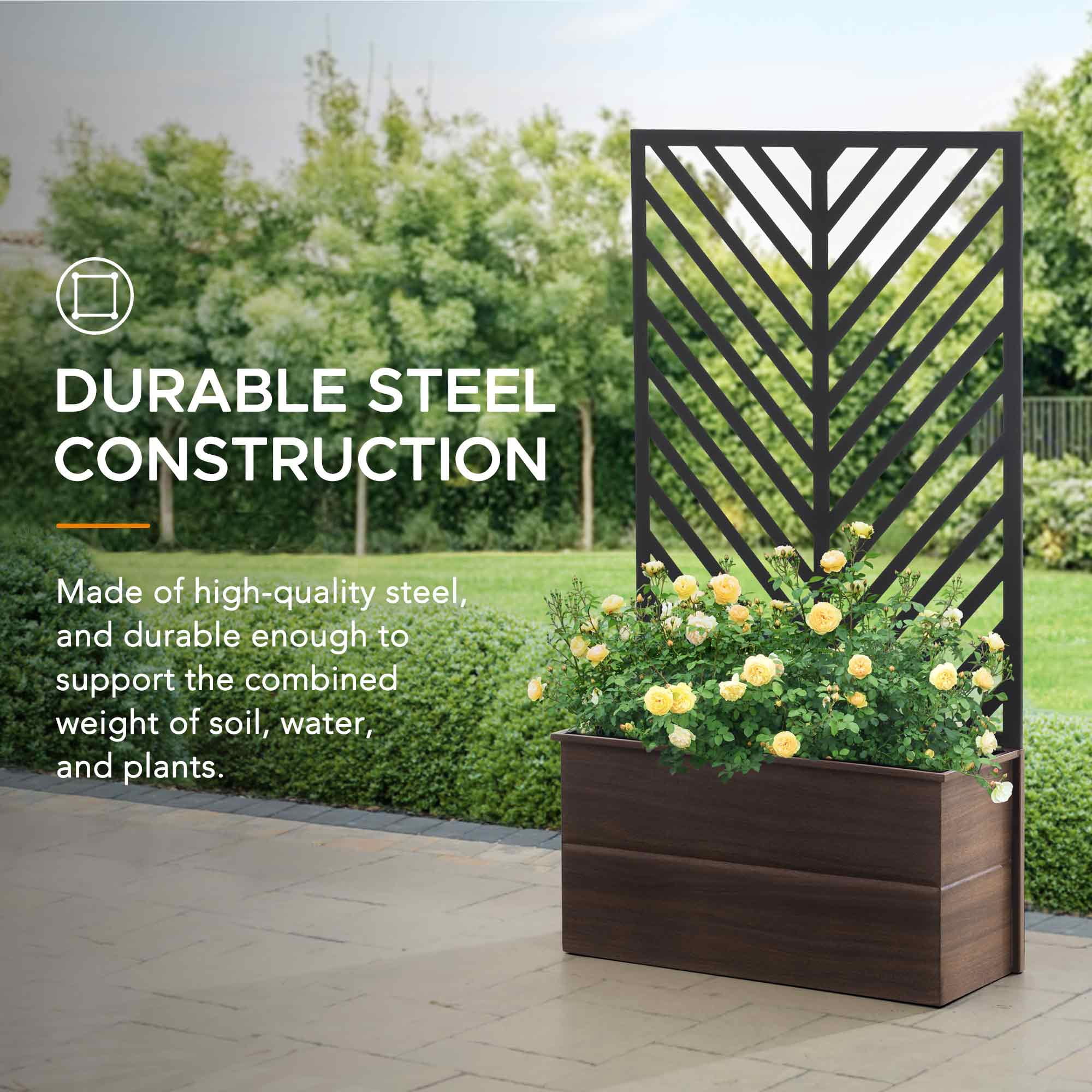 Sunjoy Planter With Screen - 24.02 in. L x 9.06 in. W x 44.09 in. H