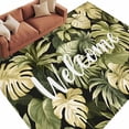 thumbnail image 2 of 6'x9' Area Rugs, Summer Green Leaf Indoor Outdoor Area Rug for Living Room Bedroom, Botanical Watercolor Tropical Plants Washable Bathroom Rugs Kitchen Floor Carpet Mats Home Decor Aesthetic, 2 of 8