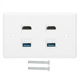 thumbnail image 1 of Wall Plate Panel 2  Female USB Wall Plate,  USB Plate USB Wall Panel, For Home Decoration Coffee Shop Kitchen Office Building, 1 of 8
