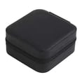 thumbnail image 2 of Mini estuche de viaje para joyas, caja de almacenamiento de exhibición de cuero PU para s, niñas y mujeres EstiloE-Negro Hugo Estuche de viaje para joyería, 2 of 10