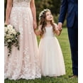 thumbnail image 6 of 2Bunnies Girls' 12M-12yr Paisley Lace Tulle Short Sleeve Maxi Flower Girl Dress, 6 of 7