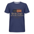 thumbnail image 5 of JFGHDG Women'S T-Shirts Character Graphic Anniversary Tee Unisex Us Flag Celebration Tee Men'S 4th Of July Flag Tee Historic 4th Of July Birthday Tee V-Neck American F Navy L, 5 of 5