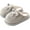 Grey, variant on Cute Fuzzy Cat Slippers Cozy House Slippers Non-Slip Slippers for Women Men Indoor & Outdoor Shoes