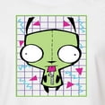 thumbnail image 3 of Invader ZIM - GIR Sticking Tongue Out - Retro Style Grid - Juniors Cropped Cotton Blend T-Shirt, 3 of 5