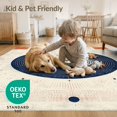 thumbnail image 4 of ODIKA 4'x6' Washable Area Rug Pet Friendly, Non-Shedding Entrance Abstract Inspired Radiating Ring Circle Round Circular for Bedroom, Reading Nook, 4 of 7