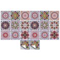 thumbnail image 1 of 2 juegos de pegatinas de mosaico con simulación floral pequeña con costura de mandala, pegatinas de pared autoadhesivas para decoración del hogar, la cocina y el baño, 1 of 5