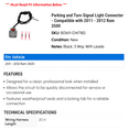 thumbnail image 2 of Parking and Turn Signal Light Connector - Compatible with 2011 - 2012 Ram 3500 - Dorman, 2 of 2