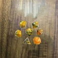 thumbnail image 3 of iju7gthy Bits Game Acrylic Beautiful 7 Piece Set Of Dice And Dungeon DND Two Color Dice Running Group Dice Set Game Dice Desktop rationB, 3 of 5