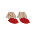 thumbnail image 2 of BemeyourBBs Toddler Baby Girl Christmas Outfit Reindeer Long Sleeve Sweatshirt and Tulle Tutu Skirt 2 Piece Set Xmas Clothes, 2 of 9