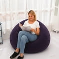 thumbnail image 3 of tredstone Comfortable Lazy Chair Easy To Clean And Space-saving Inflatable Couch Inflatable Sofa Lazy Sofa Dark blue, 3 of 5