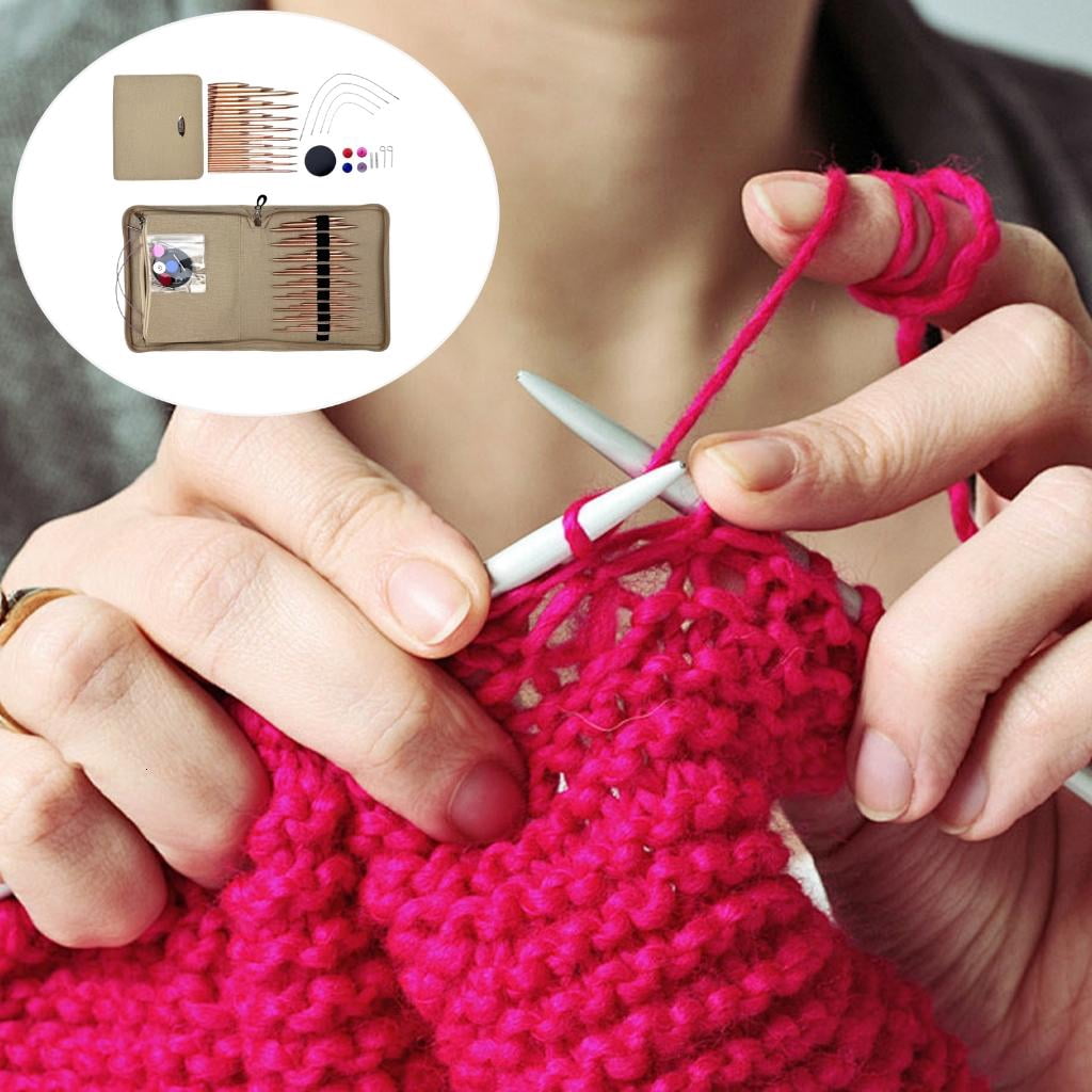 Weaving Yarns Knitting Tool Weave Accessory Kits Circular Knitting Needle Set Aluminum Interchangeable Crochet Needle