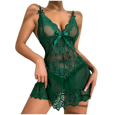 Tbopshirt Sexy Lingerie for Women Clearance Up to 50% off Womens Lingeries Set Women Exquisite Plus Size Lace Lingerie Bra -Briefs Set Cut-Out Sleepwear Valentines Day Gift for Her
