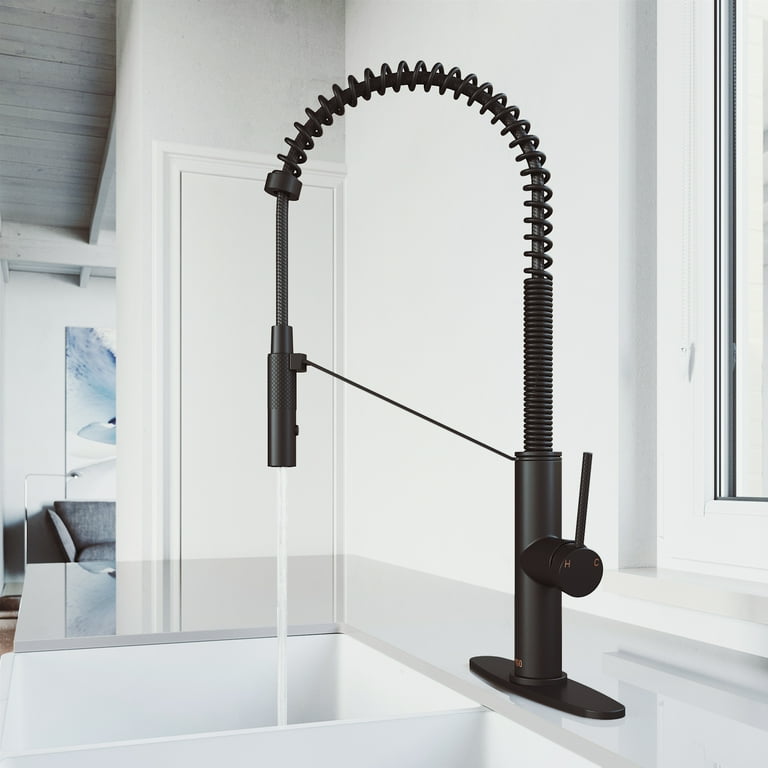Livingston Single-Handle Pull-Down Sprayer Kitchen Faucet in Matte Black Livingston Single-Handle Pull-Down Sprayer Kitchen Faucet in Matte Black
