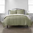 thumbnail image 3 of Noble Linens Soft 2-Piece Sage & Ivory Reversible All Season Lightweight Down Alternative Comforter Set, Twin/Twin XL, 3 of 6