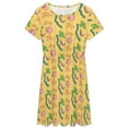 thumbnail image 3 of Miss Frizzle In A Pickle Magic School Bus Dress Fashion Beach Short Sleeve Dresses Female Party Printed Sundress, 3 of 7